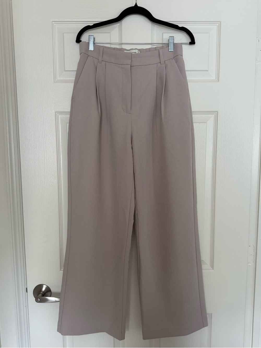 Abercrombie Wide Leg High-Rise Pants in Taupe